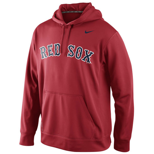 Men Boston Red Sox Nike KO Wordmark Perfomance Hoodie Red